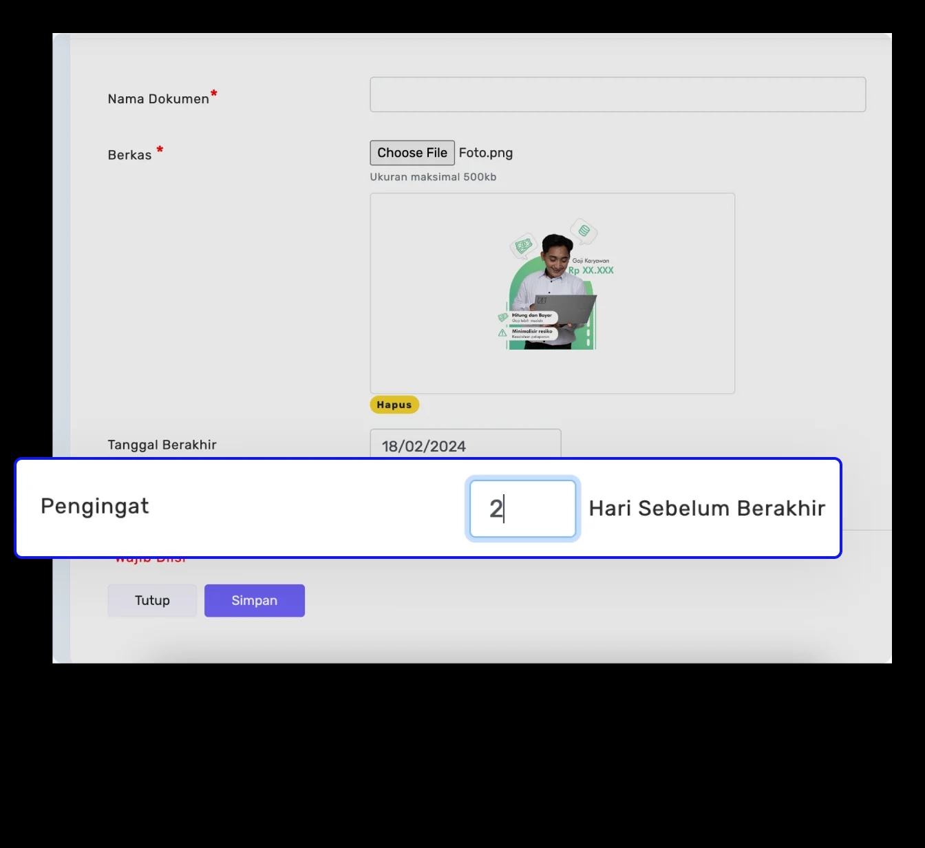 Pengingat Dokumen