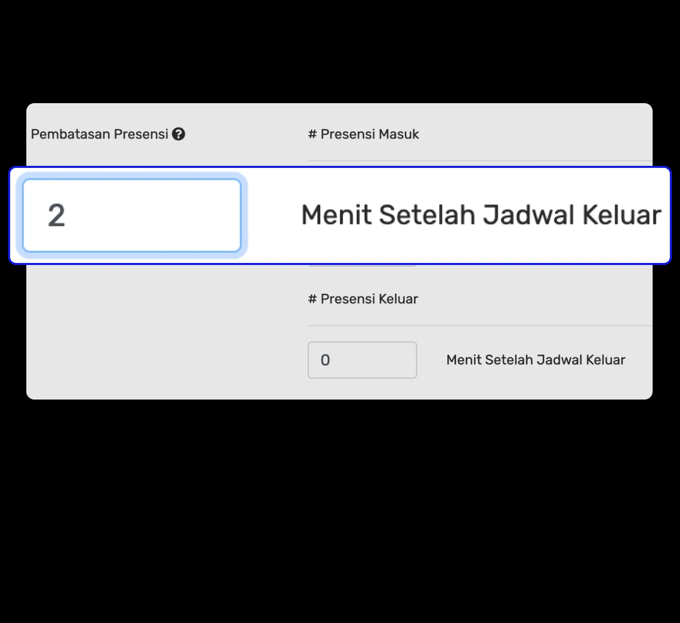 Menit Setelah Jam Keluar