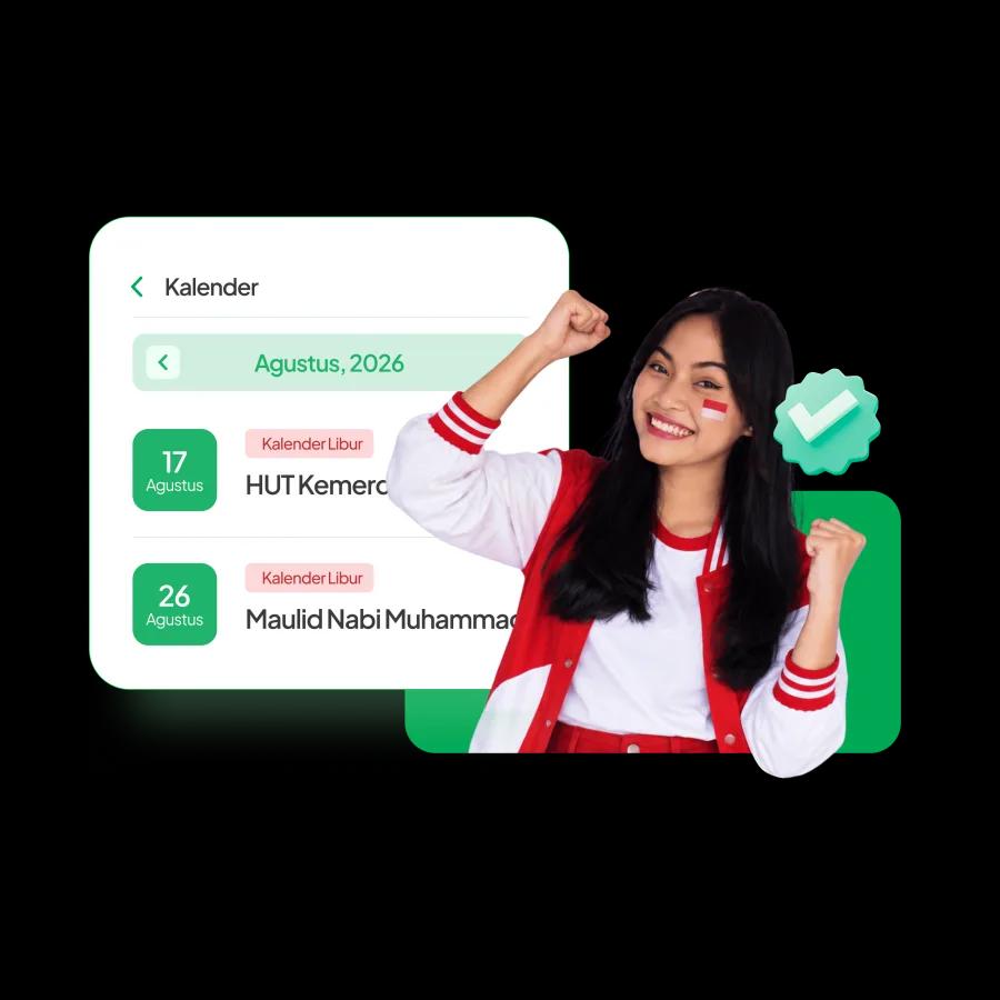 Ilustrasi fitur kalender libur Kerjoo