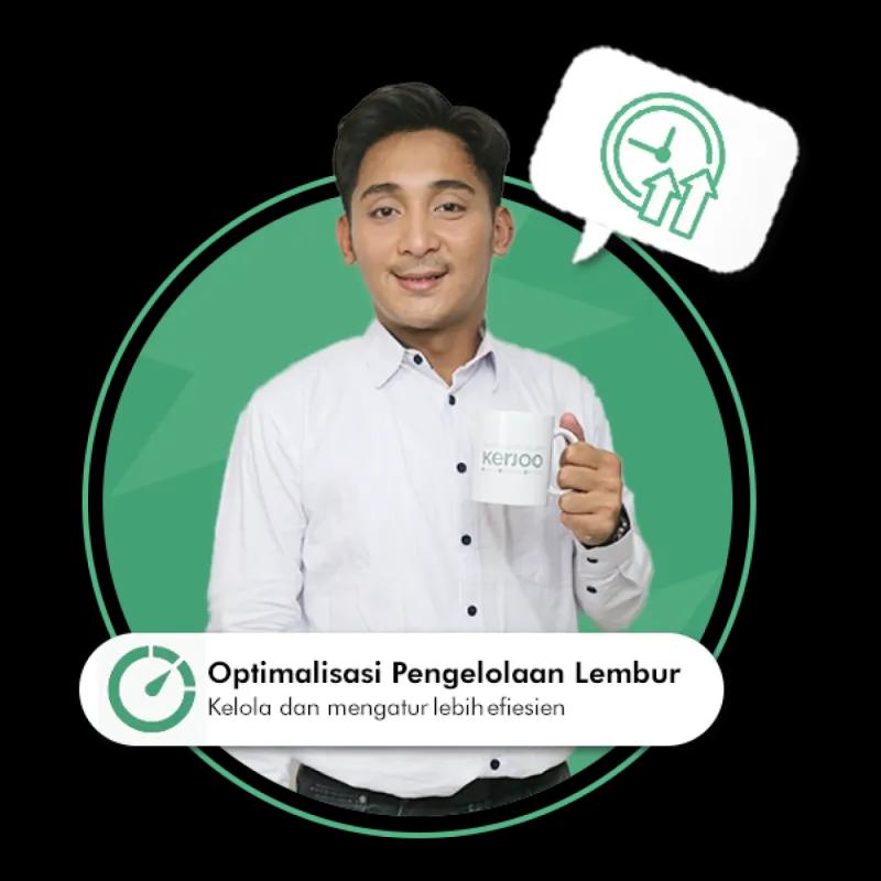 Ilustrasi fitur manajemen jadwal lembur Kerjoo