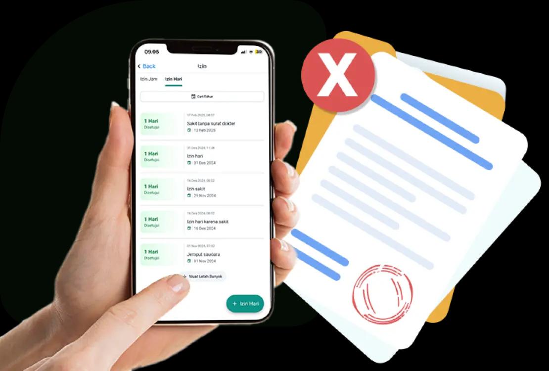 Ajukan Izin Kapan Saja, Real-Time & Paperless