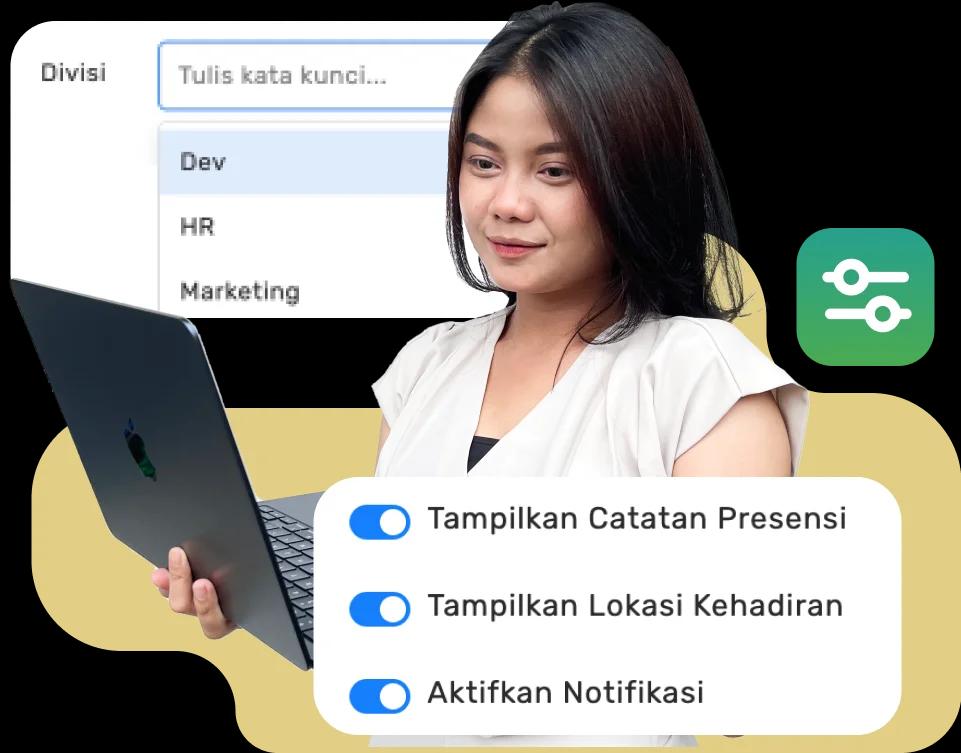 Pilih Divisi & Penerima