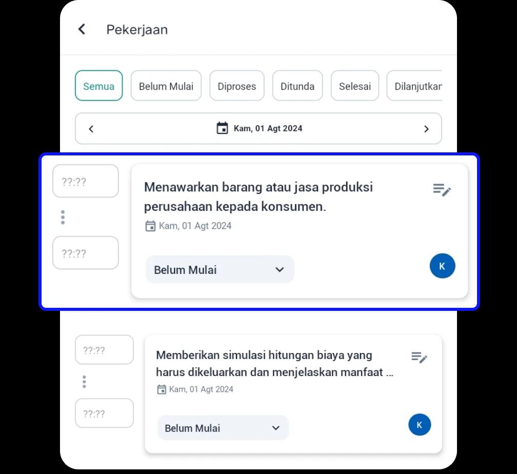 Daftar Pekerjaan