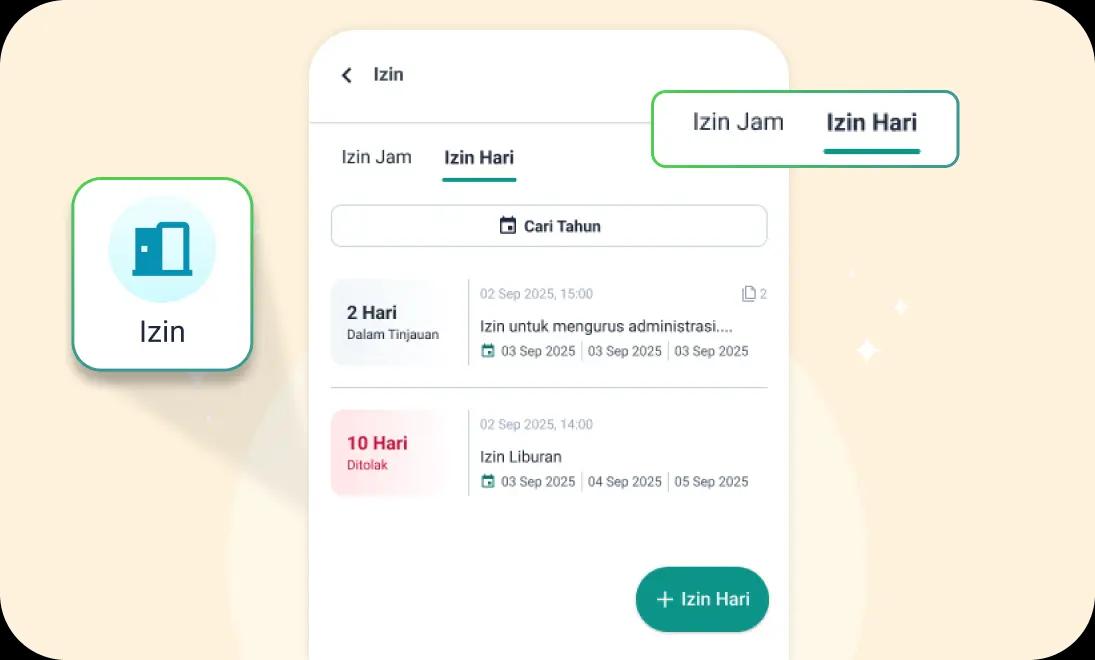 Masuk ke Menu Izin