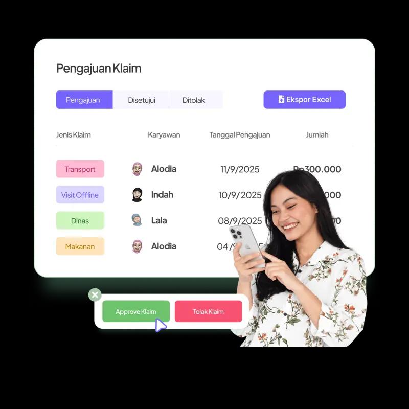 Ilustrasi fitur klaim Kerjoo