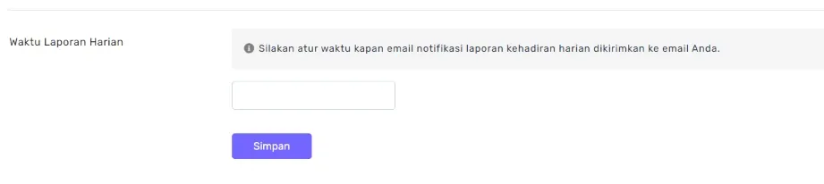 pengaturan on/off email admin