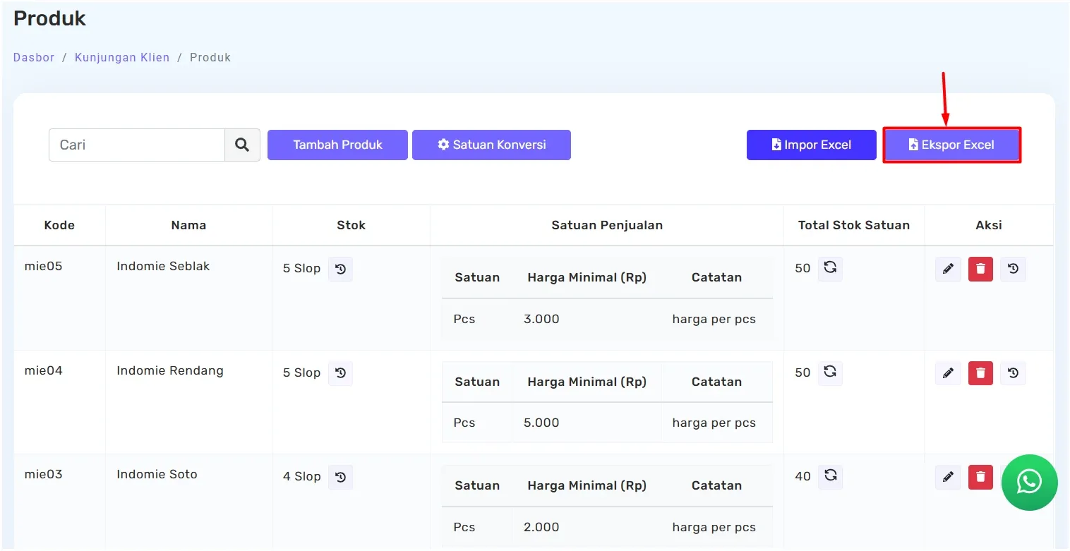 fitur sales kunjungan klien