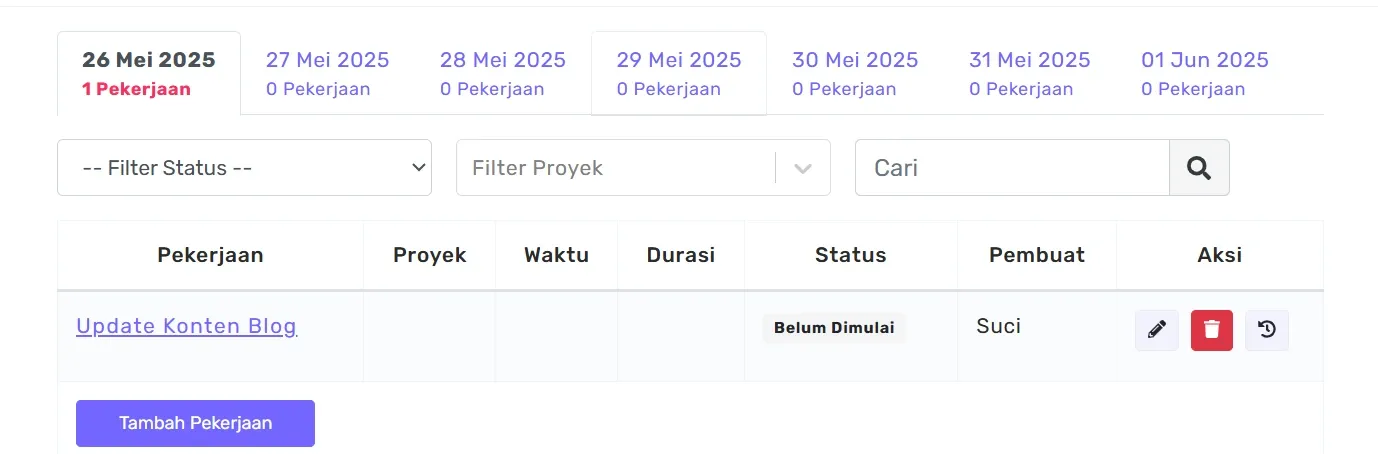 tambah proyek