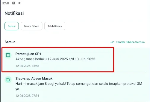fitur surat peringatan