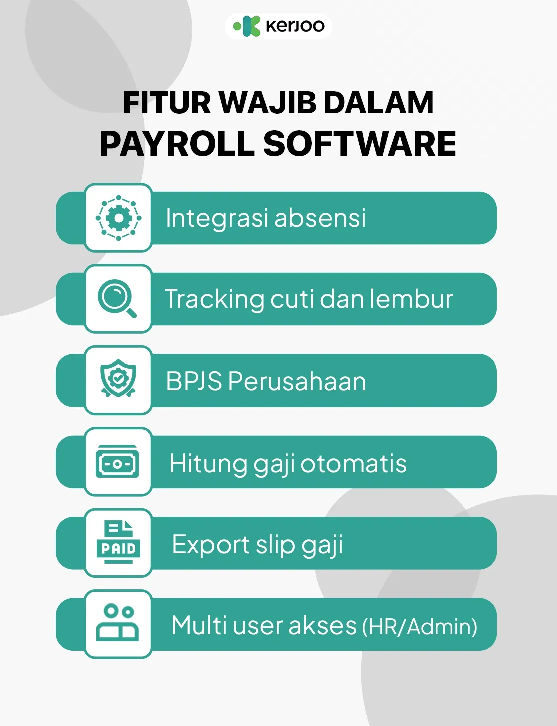 Fitur Penting dalam Software Payroll