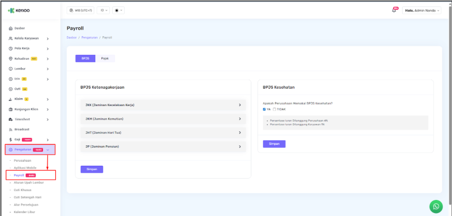 Fitur Payroll Kerjoo