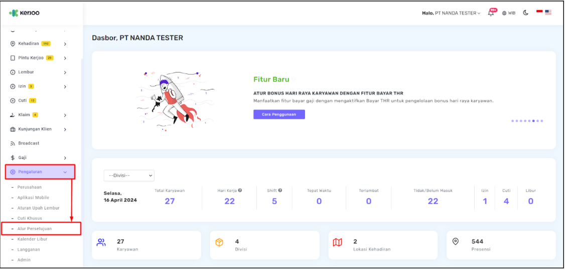 Fitur Approval Bertingkat Pengajuan Jadwal Lembur Karyawan